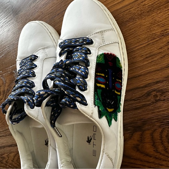 Etro Tribal Patch leather trainer sneaker size EU 39 | Fits like US size 8 - Picture 4 of 13